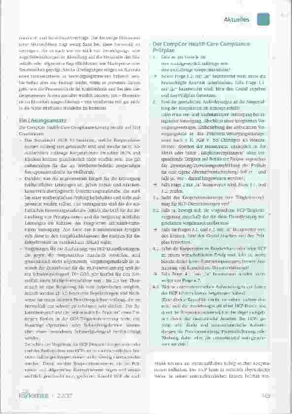 Vorschauseite 2: Modell für rechtssichere ambulant-stationäre Kooperationen
