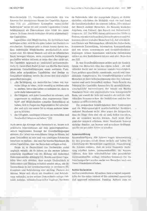 Vorschauseite 2: Gesund Altern: Martha Nussbaums Gerechtigkeits-Ethik
