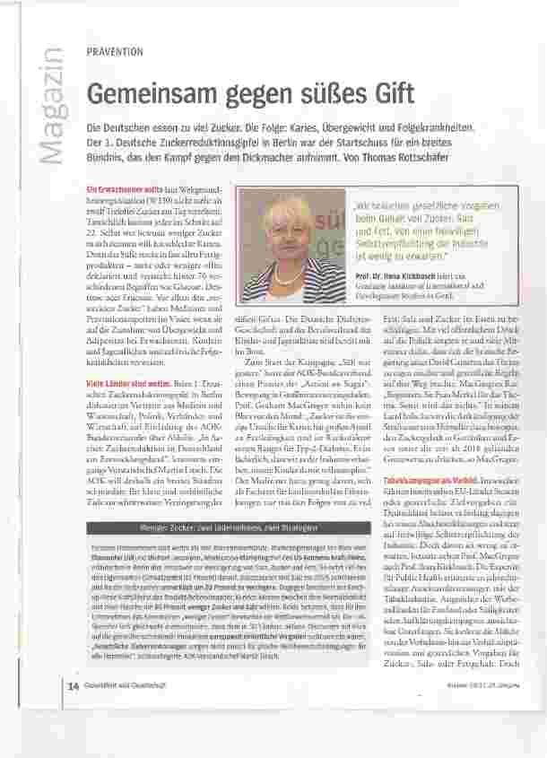 Vorschauseite 1: Gemeinsam gegen süßes Gift
