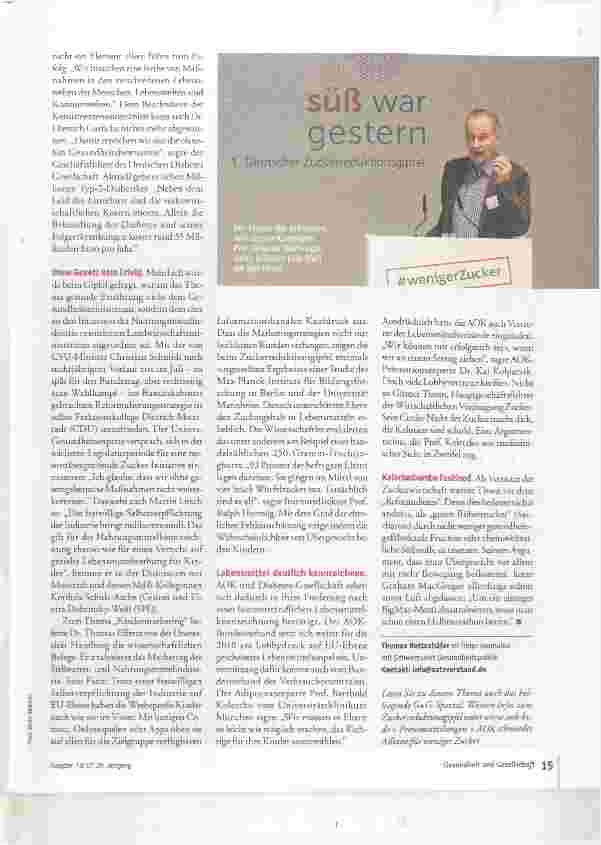 Vorschauseite 2: Gemeinsam gegen süßes Gift