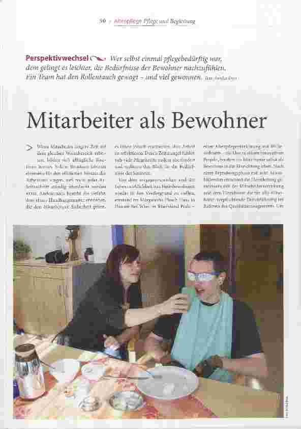 Vorschauseite 1: Mitarbeiter als Bewohner