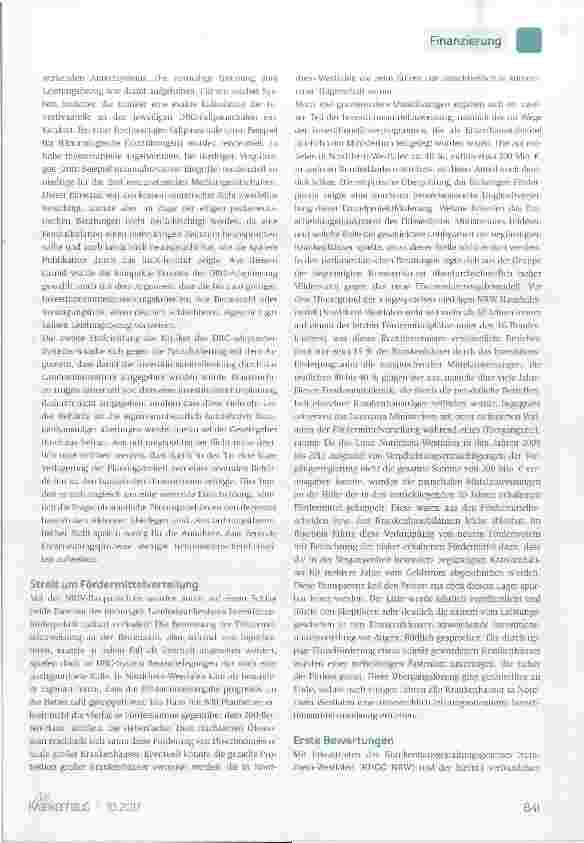 Vorschauseite 2: Krankenhausinvestitionsfinanzierung in NRW