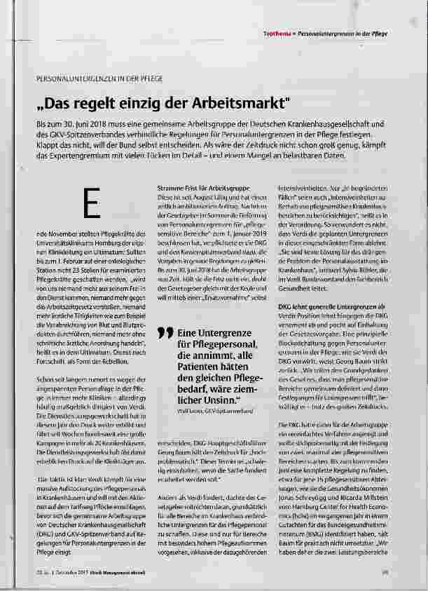 Vorschauseite 1: Das regelt einzig der Arbeitsmarkt