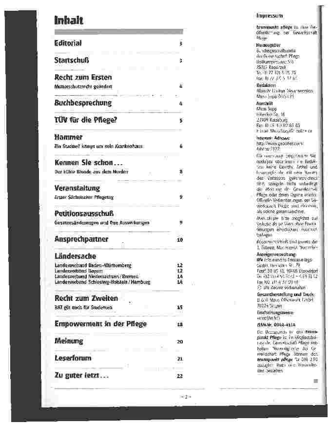Vorschauseite 2: Pflege auf dem Prüfstand