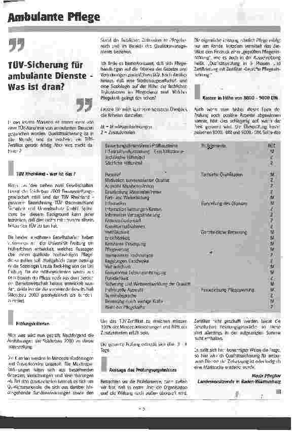 Vorschauseite 5: Pflege auf dem Prüfstand