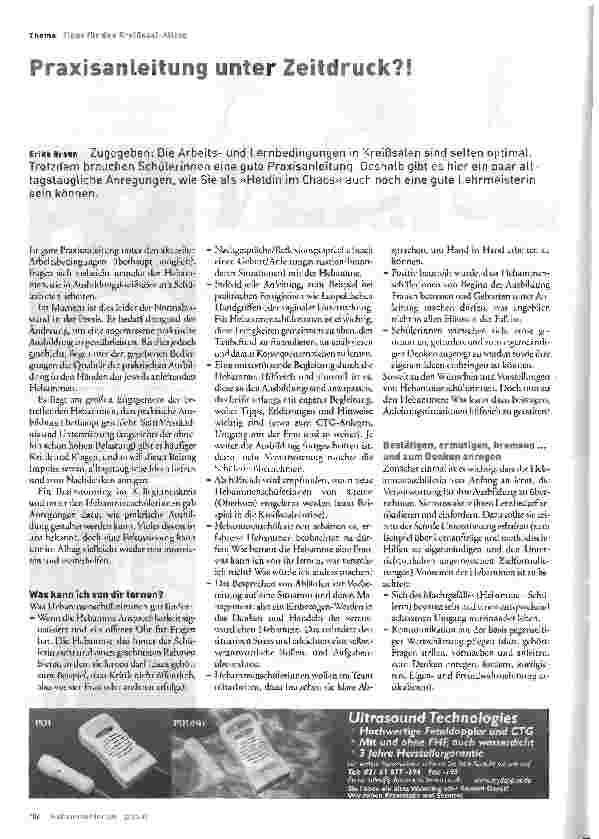 Vorschauseite 1: Praxisanleitung unter Zeitdruck? !