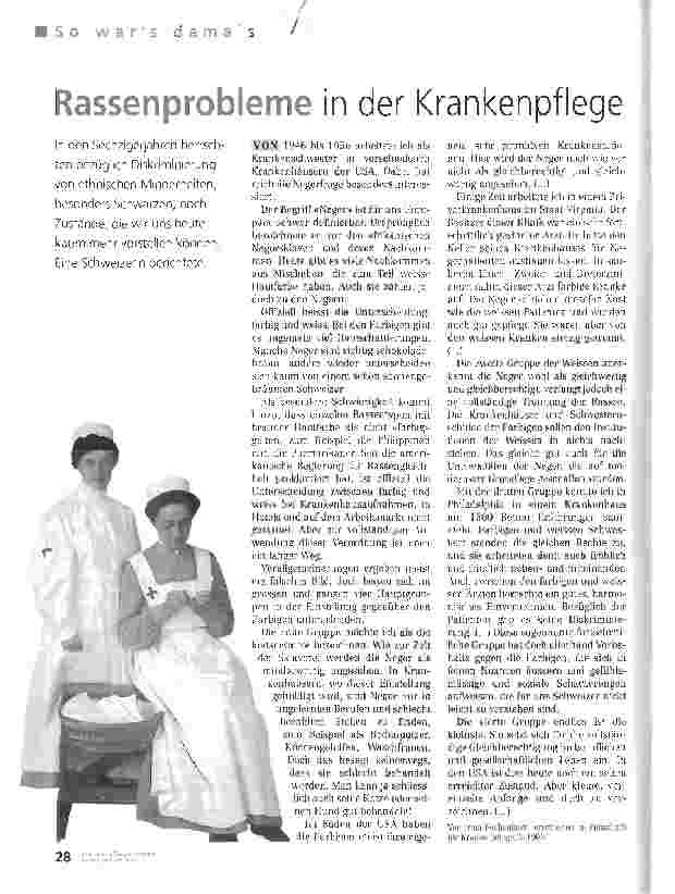 Vorschauseite 1: Rassenprobleme in der Krankenpflege