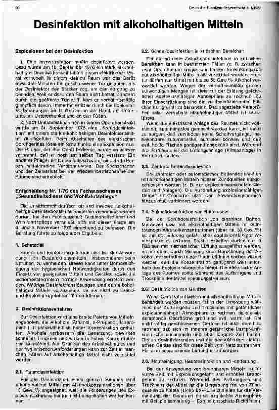 Vorschauseite 1: Desinfektion mit alkoholhaltigen Mitteln