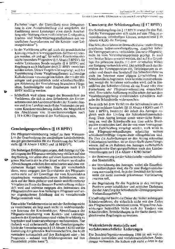 Vorschauseite 5: Erfahrungen mit der neuen Bundespflegesatzverordnung