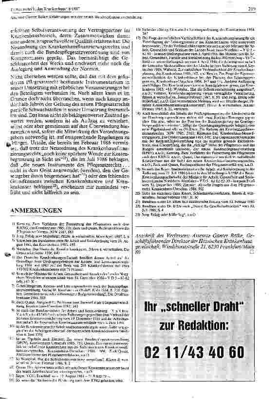 Vorschauseite 6: Erfahrungen mit der neuen Bundespflegesatzverordnung
