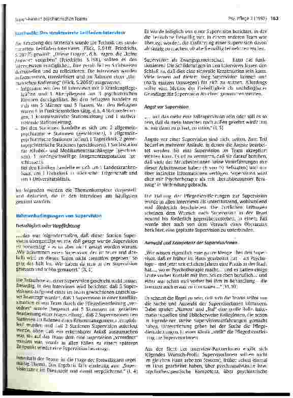 Vorschauseite 2: Supervision in psychiatrischen Teams Die Befragung von Pflegekräften