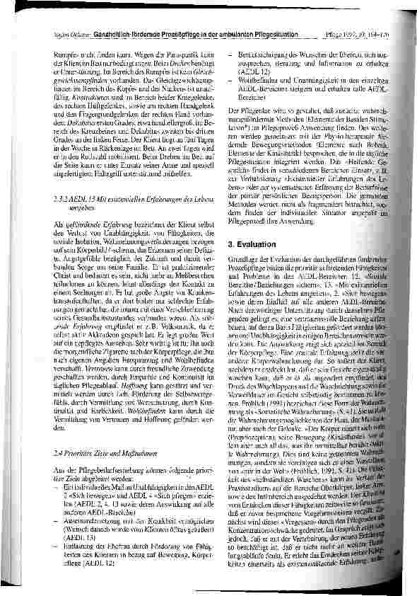 Vorschauseite 3: Ganzheitlich-fördernde Prozeßpflege in der ambulanten Pflegesituation - eine empirische Einzelfallstudie