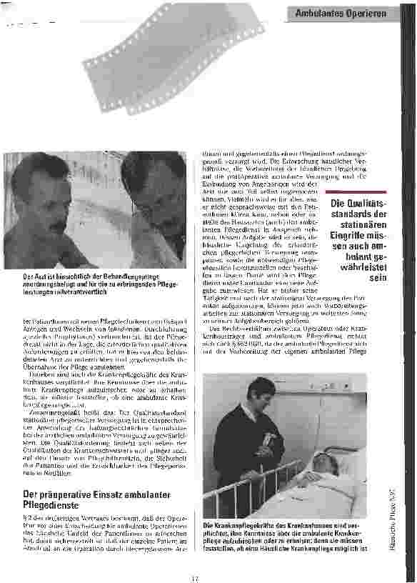 Vorschauseite 6: Vernetzte Kompetenz schaffen Ambulantes Operieren - die Herausforderung für ambulante Dienste Ohne integrierte Versorgung geht es nicht (Fritz) Die Zusammenarbeit wird enger (Stef…