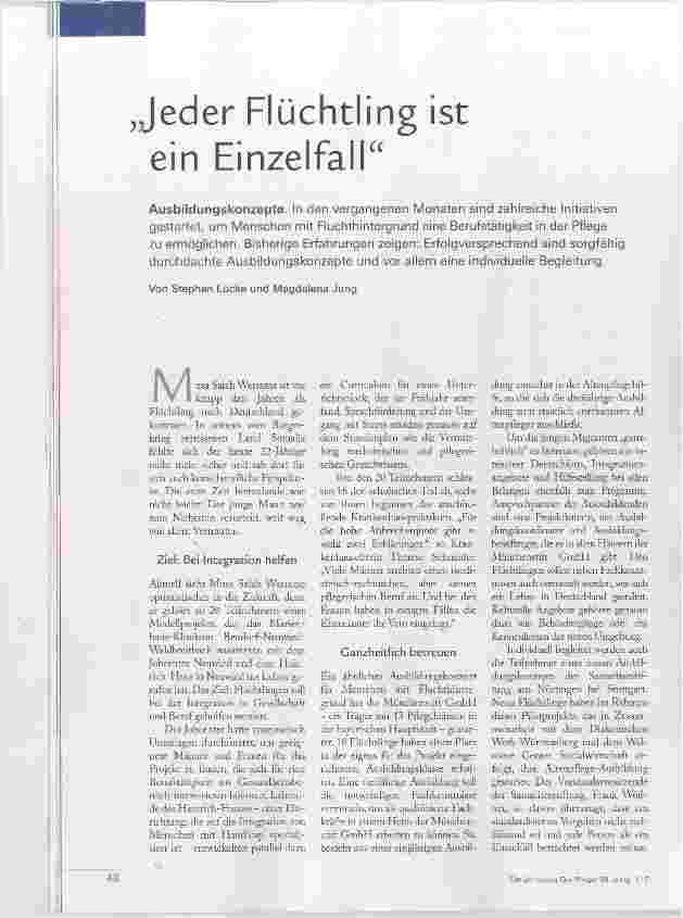 Vorschauseite 1: Jeder Flüchtling ist ein Einzelfall