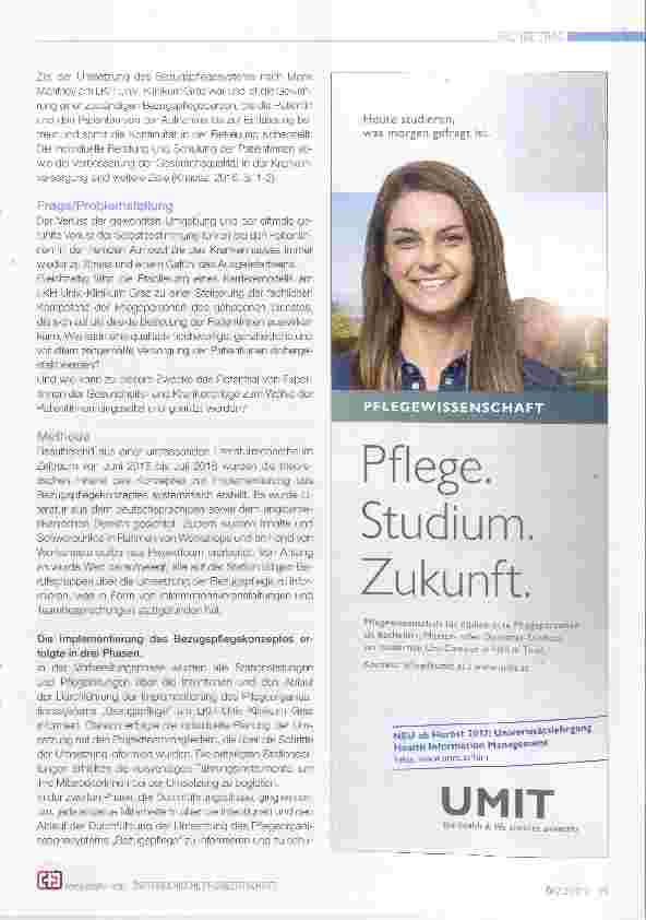 Vorschauseite 2: Die Implementierung der Bezugspflege am LKH Univ.-Klinikum Graz