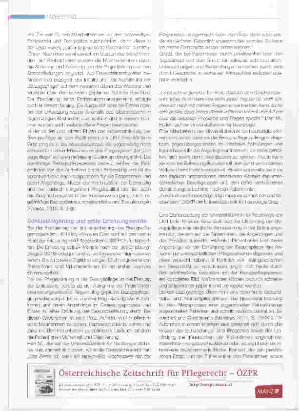 Vorschauseite 3: Die Implementierung der Bezugspflege am LKH Univ.-Klinikum Graz