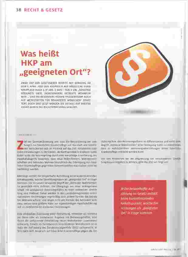 Vorschauseite 1: Was heißt HKP am geeigneten Ort?
