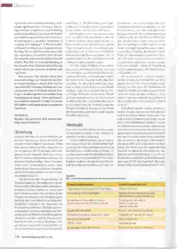 Vorschauseite 2: Patientenrelevanter Nutzen von Wundauflagen bei Menschen mit Diabetischem Fußsyndrom Ergebnisse eines Rapid Evidence Assessment