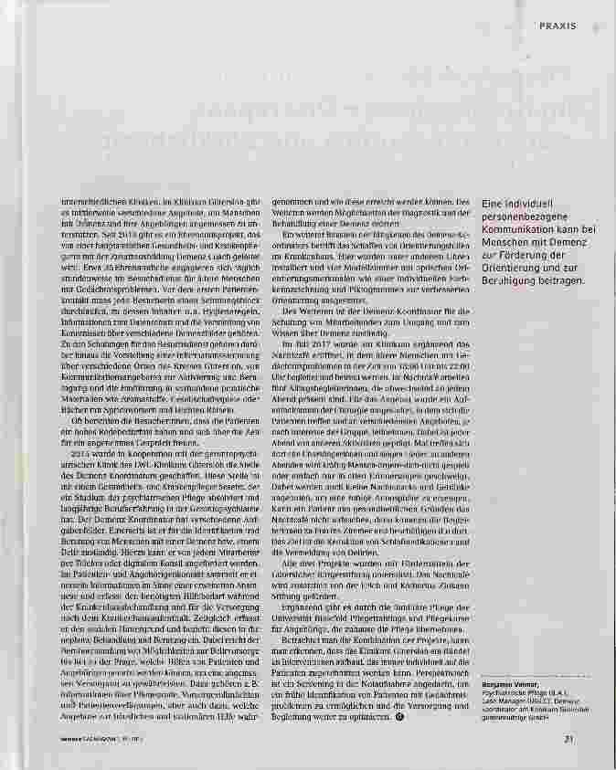Vorschauseite 2: Das „Demenz-Pflegebündel am Beispiel des Klinikums Gütersloh