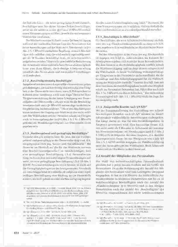 Vorschauseite 2: Teilzeit - Auswirkungen auf die Zusammensetzung und Arbeit des Personalrats?
