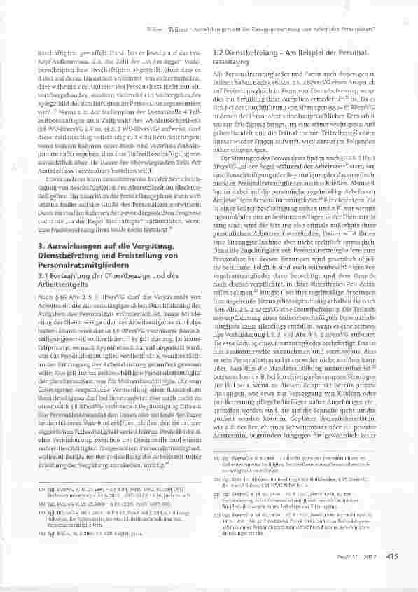Vorschauseite 3: Teilzeit - Auswirkungen auf die Zusammensetzung und Arbeit des Personalrats?