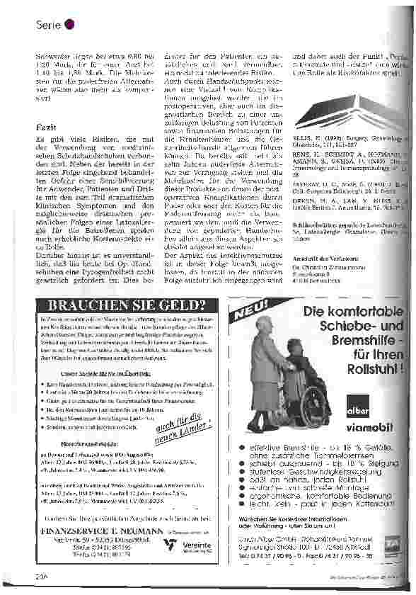 Vorschauseite 6: Schutzhandschuhe aus Latex 3. Folge: Gefahren durch medizinische Schutzhandschuhe und Kosten für das Gesundheitswesen