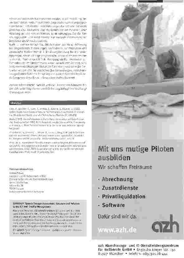 Vorschauseite 6: Das Logopädische Assessment: Struktur, ICF-Orientierung und Bedeutung im Qualitätsmanagement