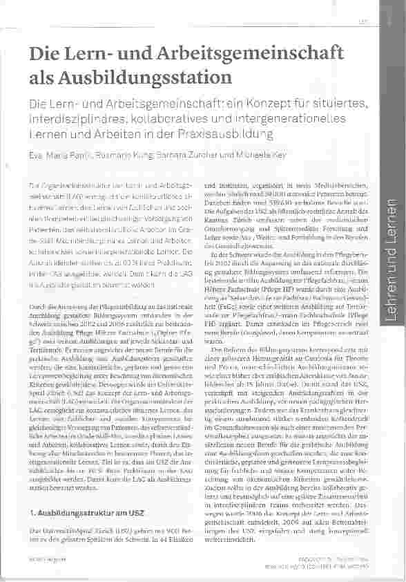 Vorschauseite 1: Die Lernund Arbeitsgemeinschaft als Ausbildungsstation