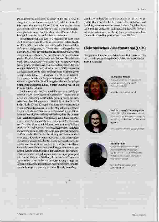 Vorschauseite 6: Patientenedukation in der Pflege Themensammlung & Unterrichtsvorschläge (Teil 4)