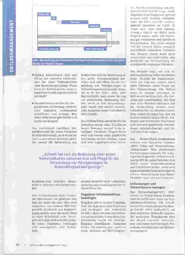 Vorschauseite 2: Systematisch steuern Das Projekt Patientenfluss im Robert-Bosch-Krankenhaus Stuttgart