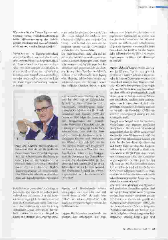 Vorschauseite 2: Vom Rhein bis an die Aare - Burnout ohne Grenzen?