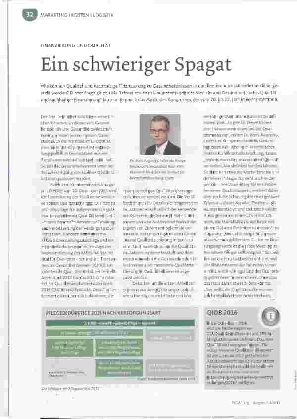 Vorschauseite 1: Ein schwieriger Spagat