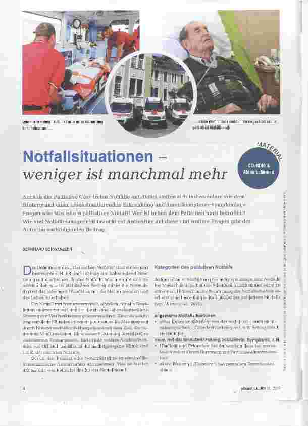 Vorschauseite 1: Notfallsituationen weniger ist manchmal mehr