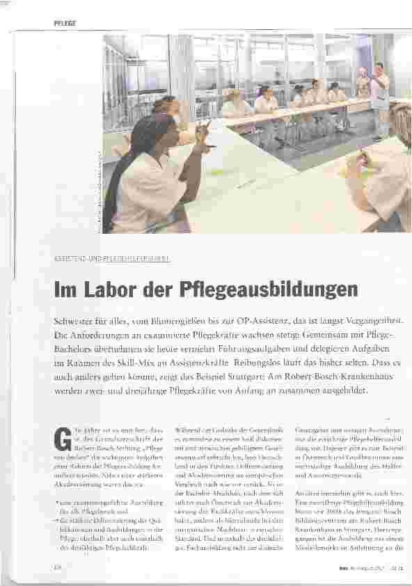 Vorschauseite 1: Im Labor der Pflegeausbildungen