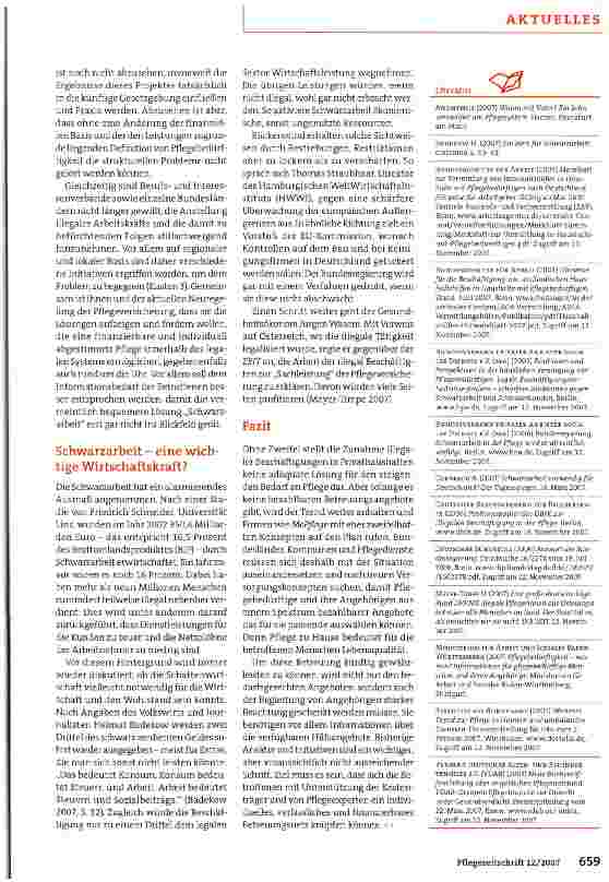 Vorschauseite 6: Bezahlbare Pflege - ohne Schwarzarbeit möglich?