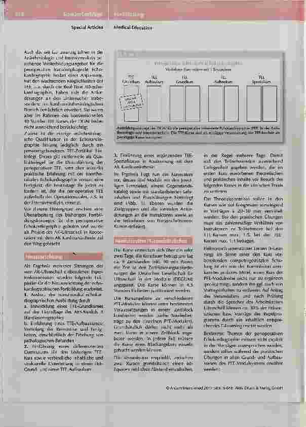 Vorschauseite 2: Neues Fortbildungskonzept und Modifikation des TEE-Zertifikats