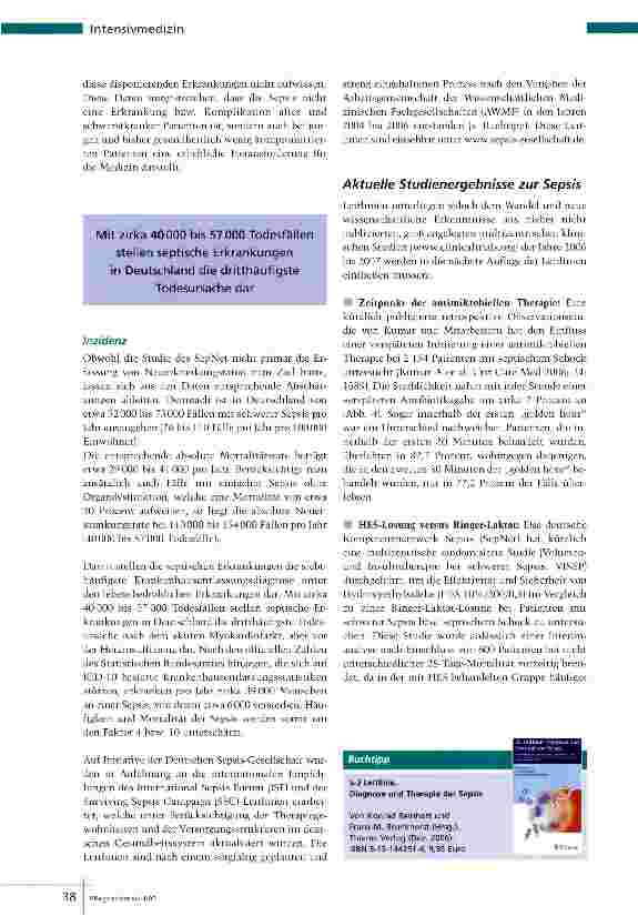 Vorschauseite 5: Sepsis - die unterschätzte Gefahr
