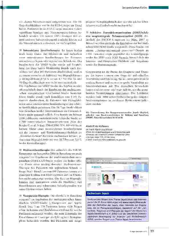 Vorschauseite 6: Sepsis - die unterschätzte Gefahr