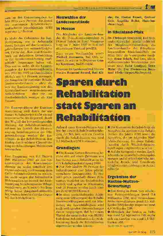 Vorschauseite 3: Legende und Wirklichkeit der Rehabilitation in der Krankenversicherung Mitteilungen des Bundesverbandes Deutscher Privatkrankenanstalten