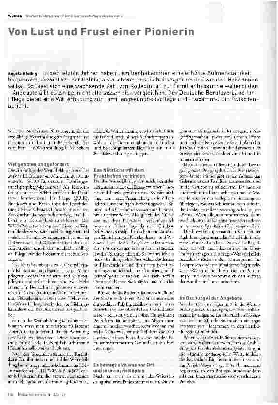 Vorschauseite 1: Von Lust und Frust einer Pionierin