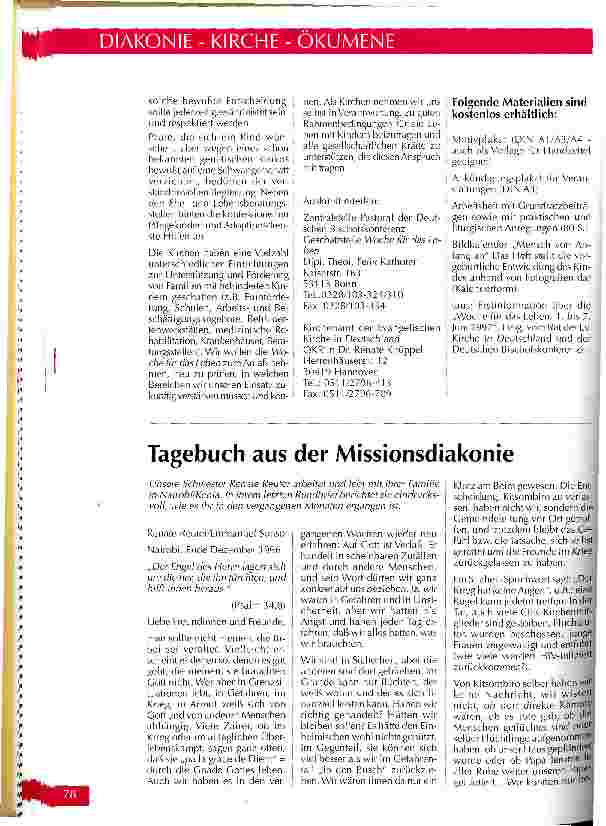 Vorschauseite 3: Jedes Kind ist liebenswert. Leben annehmen statt auswählen Woche für das Leben 1. bis 7. Juni 1997