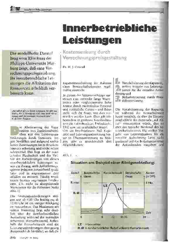 Vorschauseite 1: Innerbetriebliche Leistungen Kostensenkung durch Verrechnungspreisgestaltung