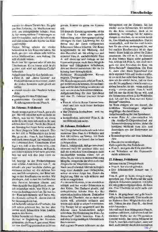 Vorschauseite 5: Pflegeplanung im Altenheim Ein Pflegebericht