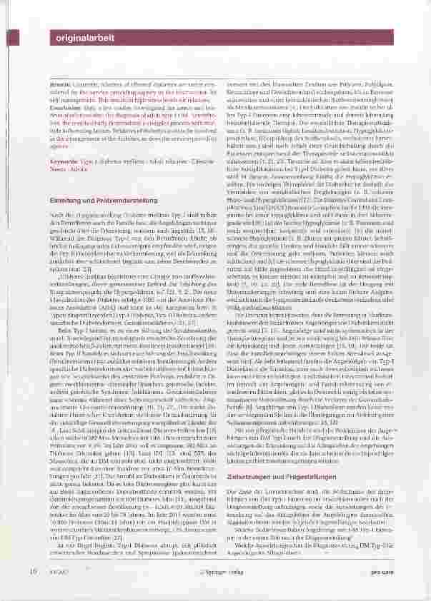 Vorschauseite 2: Diabetes mellitus Typ-I: Bedürfnisse und Auswirkungen auf das Alltagsleben aus Sicht der Angehörigen
