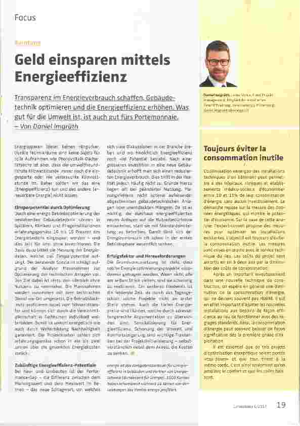 Vorschauseite 1: Geld einsparen mittels Energieeffizienz