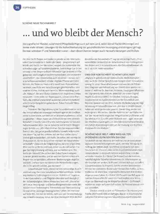 Vorschauseite 1: ... und wo bleibt der Mensch?