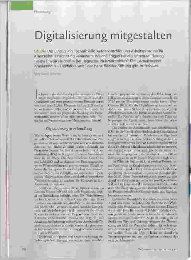 Vorschauseite 1: Digitalisierung mitgestalten