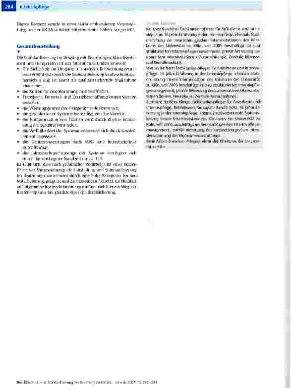 Vorschauseite 3: Standardisierung des Beatmungsmaterials an der Uniklinik Köln