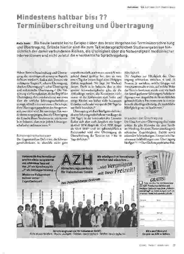 Vorschauseite 1: Mindestens haltbar bis: ?? Terminüberschreitung und Übertragung