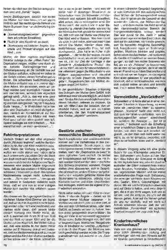 Vorschauseite 2: Die Prophylaxe des akuten Deprivationssyndroms bei Aufnahme in das Kinderkrankenhaus